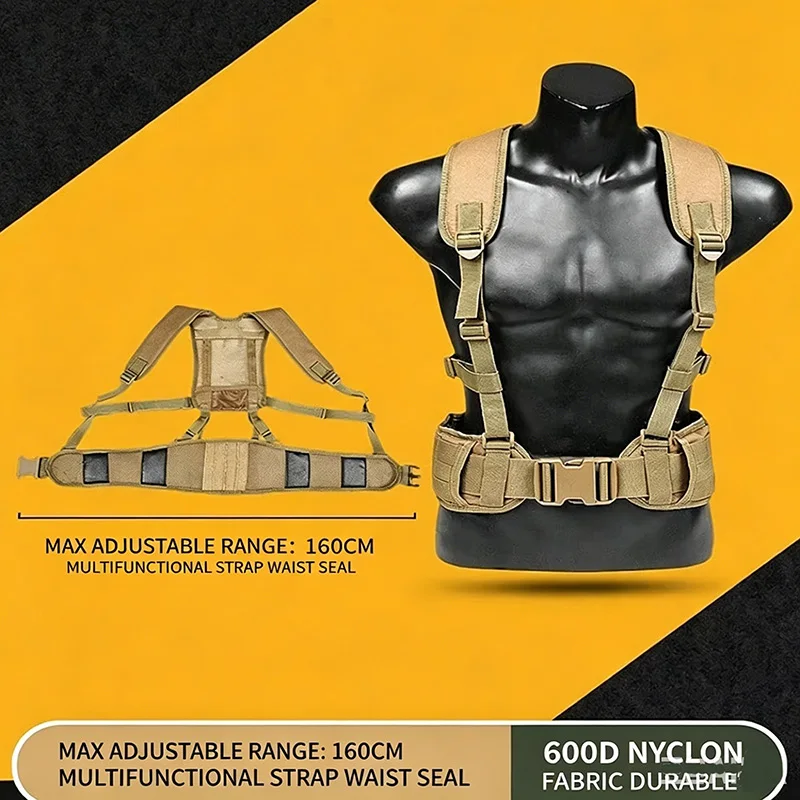 New H-Harness Chest Rig with Dual Shoulder Strap Molle System Adjustable Waist Belt for Hunting Training And Combat Gear
New H-Harness Chest Rig with Dual Shoulder Strap Molle System Adjustable Waist Belt for Hunting Training And Combat Gear