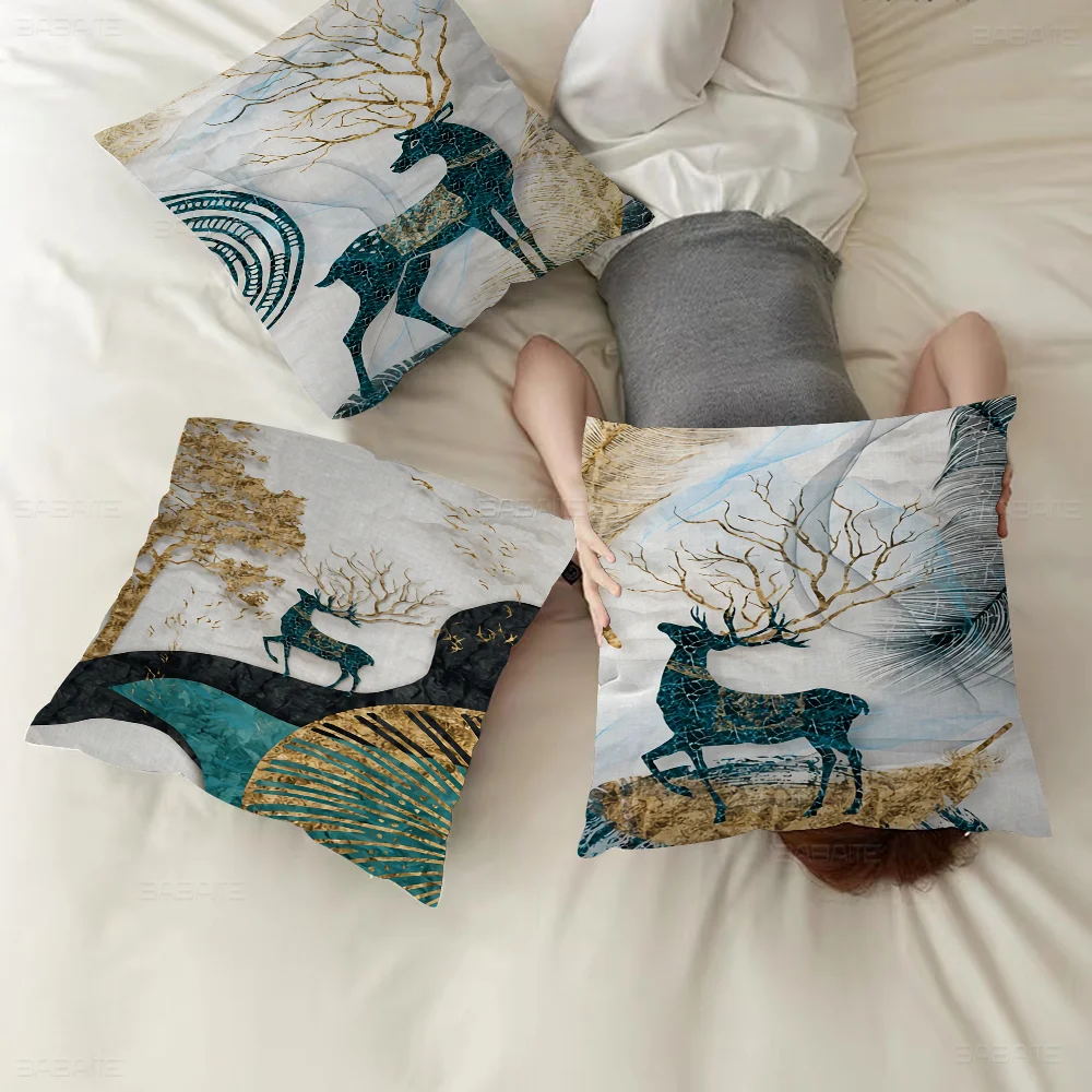 Abstract Landscape Deer Gold Leaf Cushion Cover Inches Farmhouse Decor Home Throw Pillow Covers for Couch Decorations
Abstract Landscape Deer Gold Leaf Cushion Cover Inches Farmhouse Decor Home Throw Pillow Covers for Couch Decorations