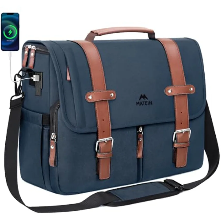 Laptop Briefcase for Work, Mens Messenger Bag with External USB Charging Port, Water Resistant Computer Crossbody Shoulder Satc
Laptop Briefcase for Work, Mens Messenger Bag with External USB Charging Port, Water Resistant Computer Crossbody Shoulder Satc