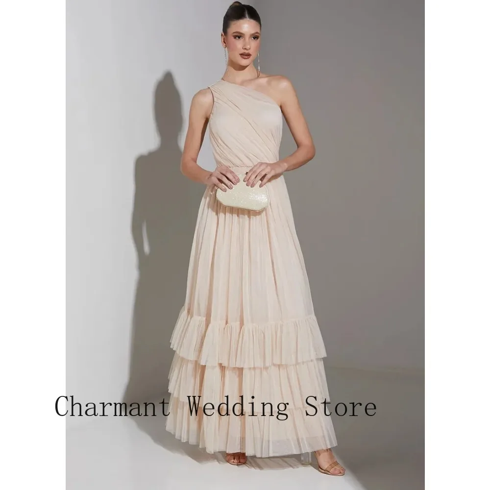 Ivory Cream One Shoulder Draped Pleated Bodice High Waist Multi Layer Ruffle Hem Tulle A-line Floor Length Formal Evening Prom
Ivory Cream One Shoulder Draped Pleated Bodice High Waist Multi Layer Ruffle Hem Tulle A-line Floor Length Formal Evening Prom