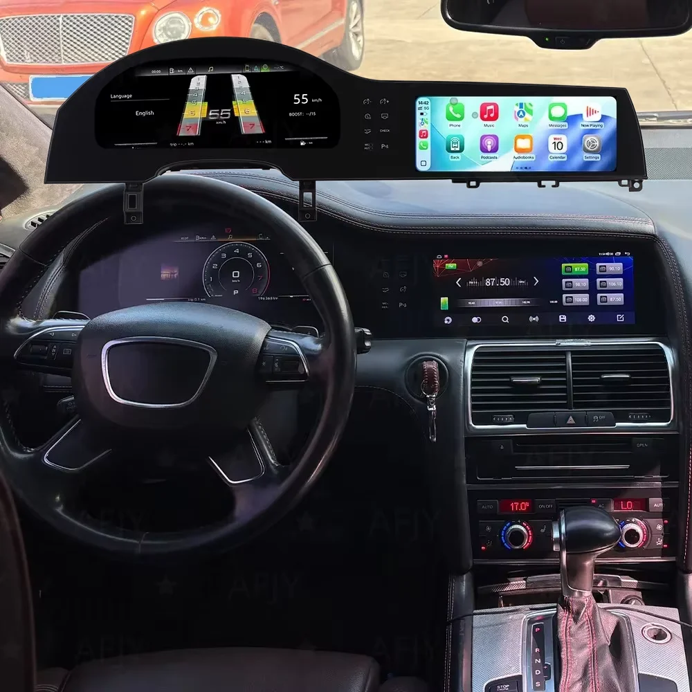 JY Android 14.0 для Audi Q7 4L 2005-2018, цифровой приборный дисплей на приборной панели, мультимедийный плеер с двумя экранами и поддержкой CarPlay.
JY Android 14.0 для Audi Q7 4L 2005-2018, цифровой приборный дисплей на приборной панели, мультимедийный плеер с двумя экранами и поддержкой CarPlay.