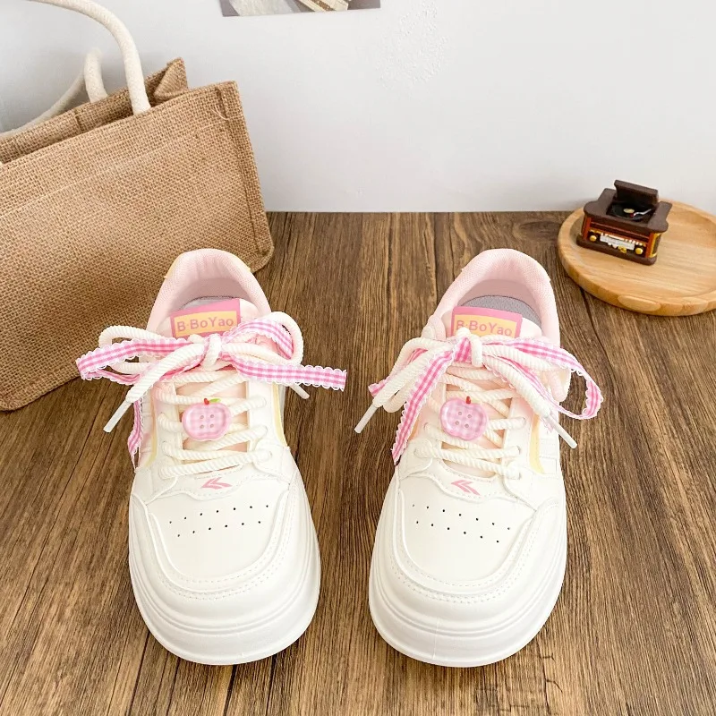 Board Shoe with Dopamine Design, Small-sized, Thick-soled, Fashionable Women's Shoes, 2026 New Style,Casual White Sneakers,35-40
Board Shoe with Dopamine Design, Small-sized, Thick-soled, Fashionable Women's Shoes, 2026 New Style,Casual White Sneakers,35-40