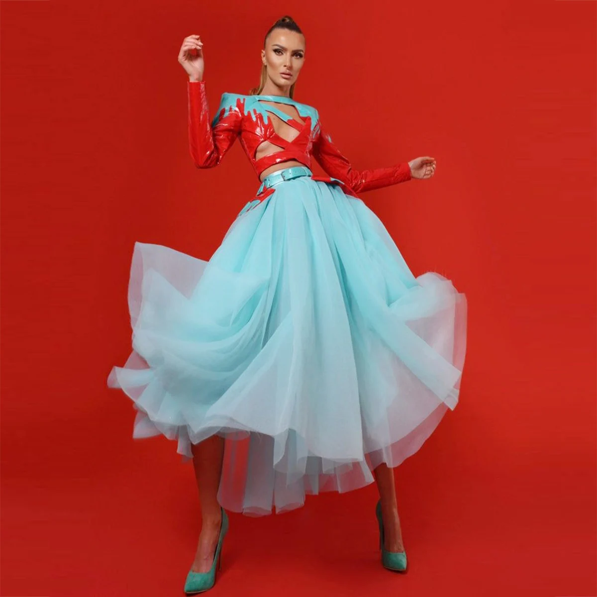 Baby Blue Tulle Tutu Skirt High Waist A Line Puffy Skirt Girls Birthday Formal Wear Party Mid-Calf Skirts 
Baby Blue Tulle Tutu Skirt High Waist A Line Puffy Skirt Girls Birthday Formal Wear Party Mid-Calf Skirts