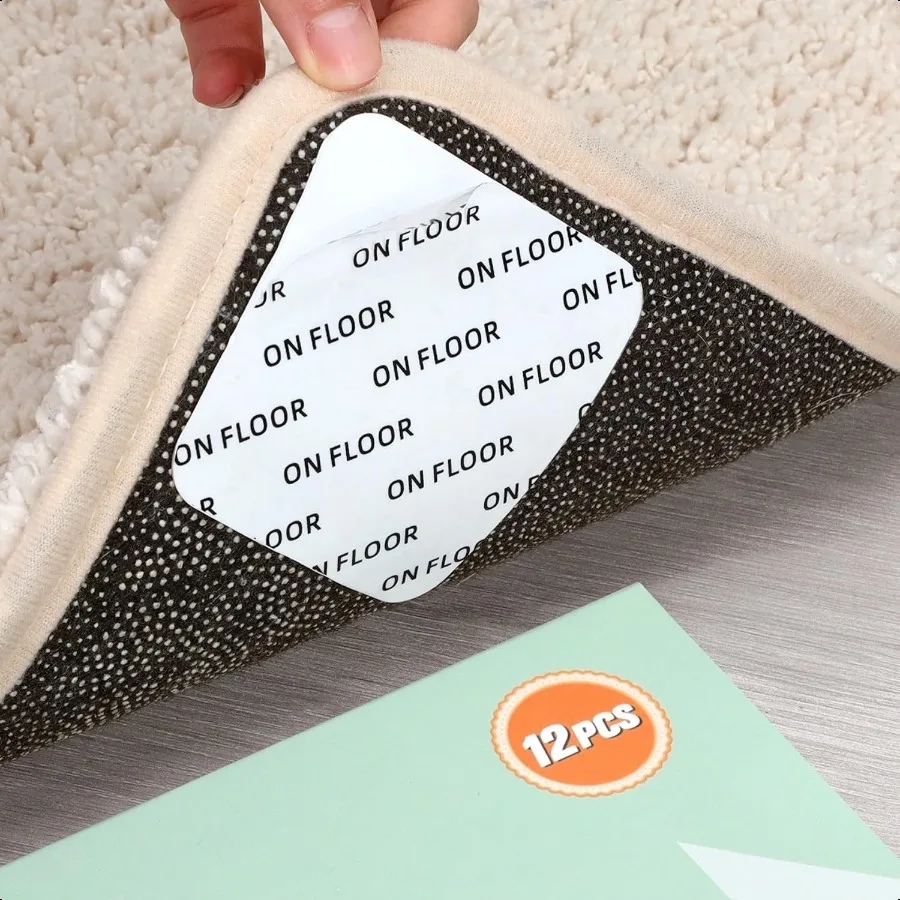 12 PCS Rug Tape Gripper for Rug for Hardwood Floors Double Sided Reusable Under Rug Carpet Tape Stickers Rug Anti Slip Grips fo
12 PCS Rug Tape Gripper for Rug for Hardwood Floors Double Sided Reusable Under Rug Carpet Tape Stickers Rug Anti Slip Grips fo