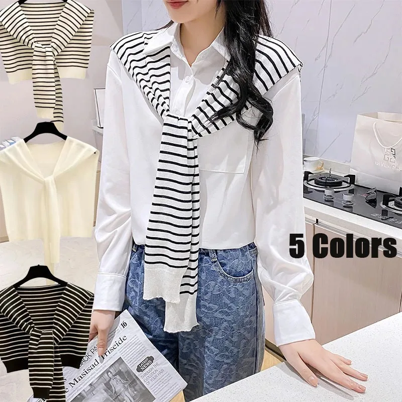 One Size Striped Knitted Luxury Women Summer Air Conditioner Neck Cover Shrug Fall Winter Warm Scarf
One Size Striped Knitted Luxury Women Summer Air Conditioner Neck Cover Shrug Fall Winter Warm Scarf