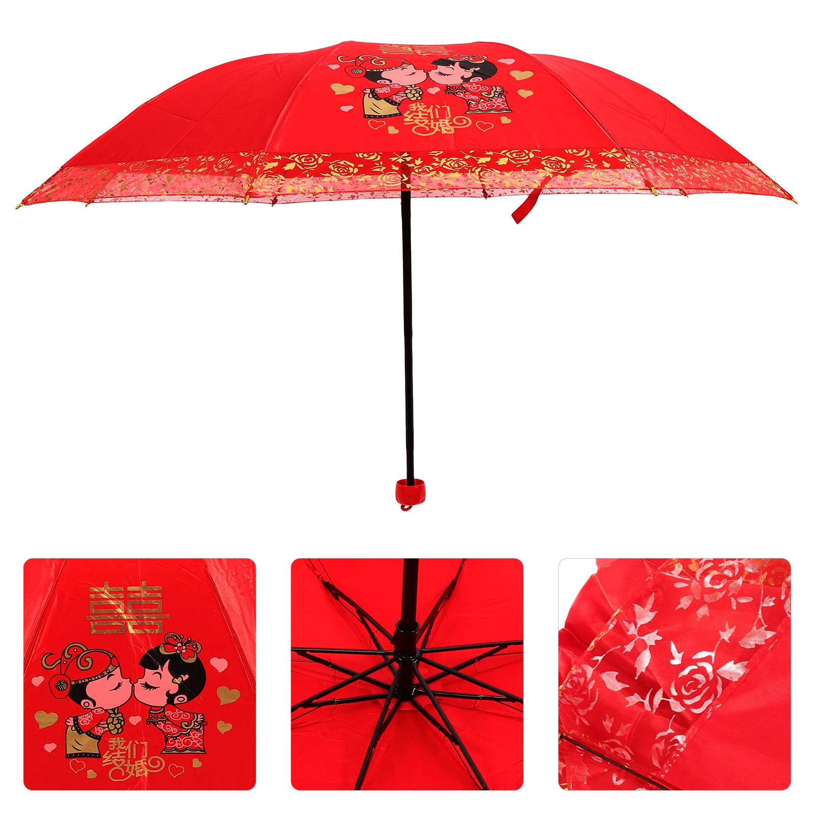 Wedding Foldable Umbrella Bridal Prop Bright Color Smooth Open Close Comfortable Grip for Wedding Party Photography
Wedding Foldable Umbrella Bridal Prop Bright Color Smooth Open Close Comfortable Grip for Wedding Party Photography