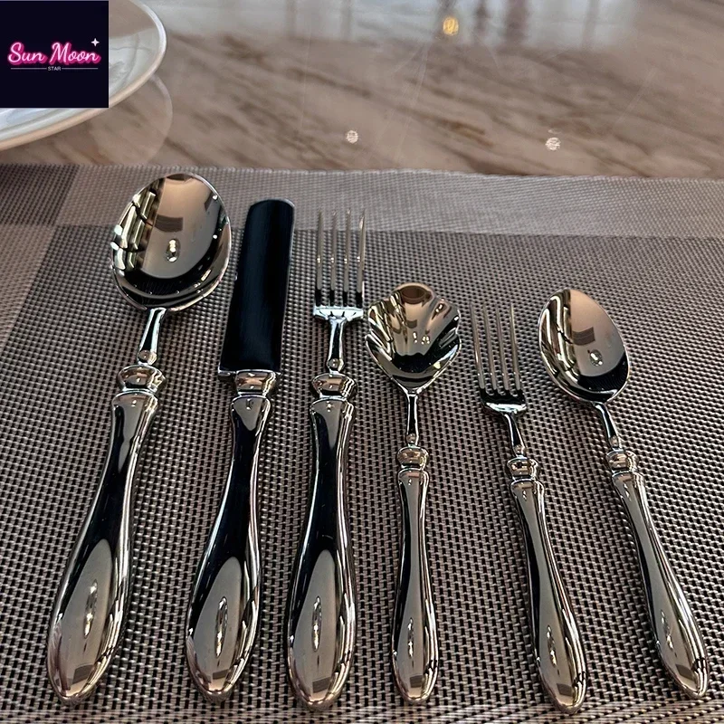 German High-end 316 Stainless Steel Creative Roman Spoon Fork Exquisite Western Tableware Set Kitchen Dining Table Set
German High-end 316 Stainless Steel Creative Roman Spoon Fork Exquisite Western Tableware Set Kitchen Dining Table Set