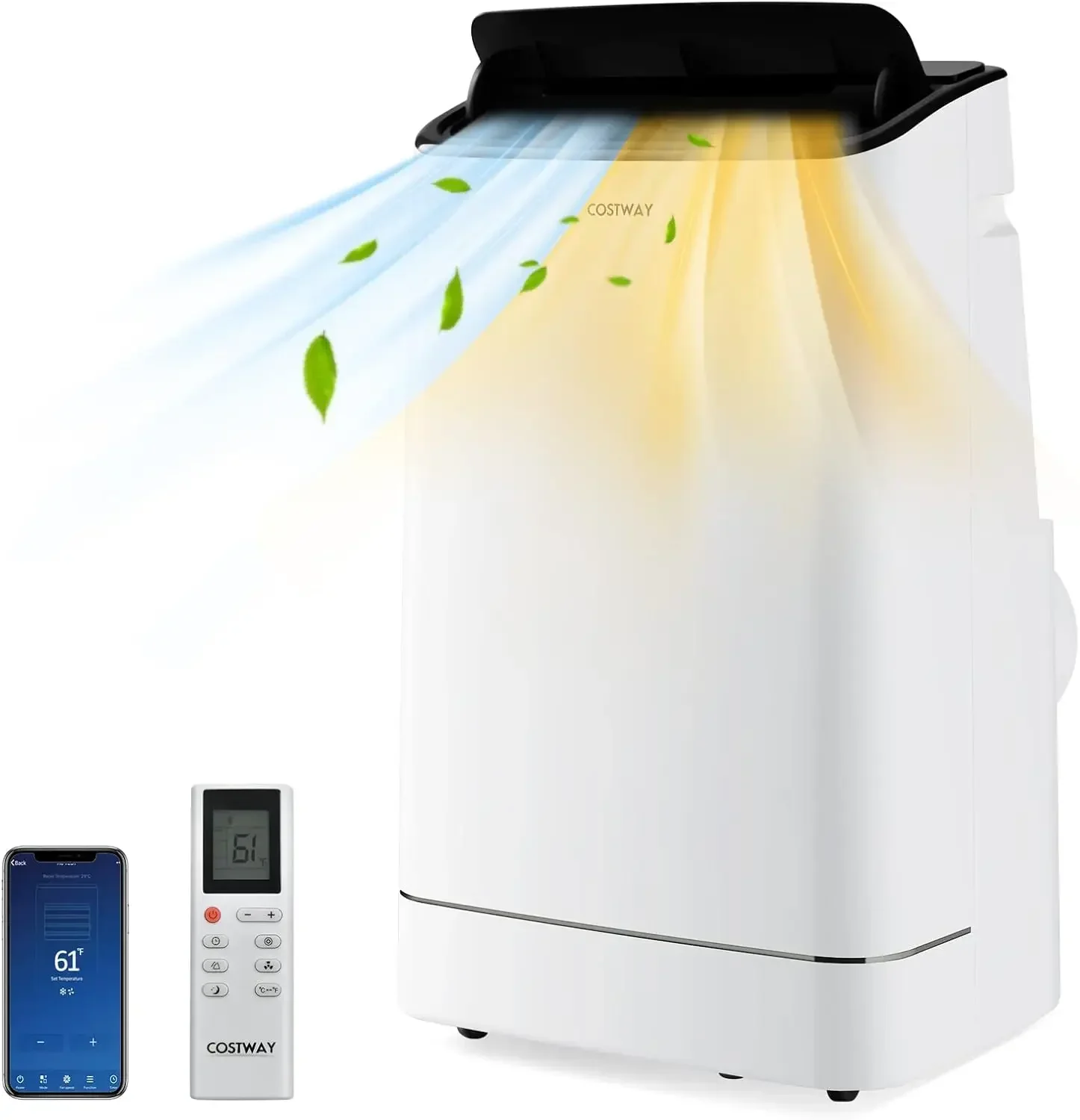 COSTWAY 15000 BTU Portable Air Conditioner, with Heat, Auto Swing 4-in-1 AC Unit for Rooms up to 800 Sq.Ft, with Built-in
COSTWAY 15000 BTU Portable Air Conditioner, with Heat, Auto Swing 4-in-1 AC Unit for Rooms up to 800 Sq.Ft, with Built-in