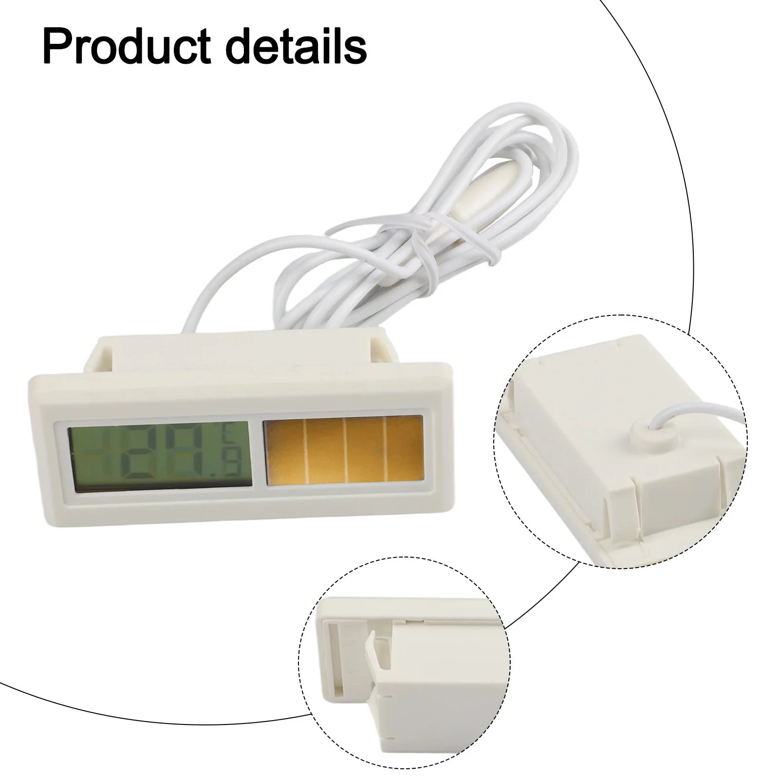 Solar Powered Temperature Sensor Outdoor Temperature Sensor Solar Thermometer Waterproof Design 1 Meter Sensor Cable
Solar Powered Temperature Sensor Outdoor Temperature Sensor Solar Thermometer Waterproof Design 1 Meter Sensor Cable