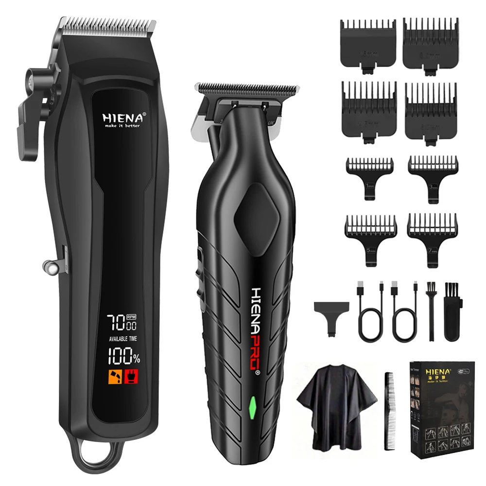hiena Hair Trimmer Professional Electric Trimmers Cordless Hair Clipper Rechargeable LED Display Machine Trimmer for Men
hiena Hair Trimmer Professional Electric Trimmers Cordless Hair Clipper Rechargeable LED Display Machine Trimmer for Men