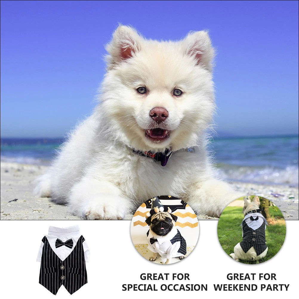 Pet Tuxedo Suit Elegant Formal Wear Small Dog Clothes Wedding Garment Black Costume Stylish Outfit Accessories
Pet Tuxedo Suit Elegant Formal Wear Small Dog Clothes Wedding Garment Black Costume Stylish Outfit Accessories