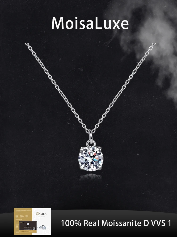 MoisaLuxe Official Store Plata Sterling 925 Silver Bottom Single Moissanite Necklace For Women Clavicle Chain Fashion Jewelry
MoisaLuxe Official Store Plata Sterling 925 Silver Bottom Single Moissanite Necklace For Women Clavicle Chain Fashion Jewelry