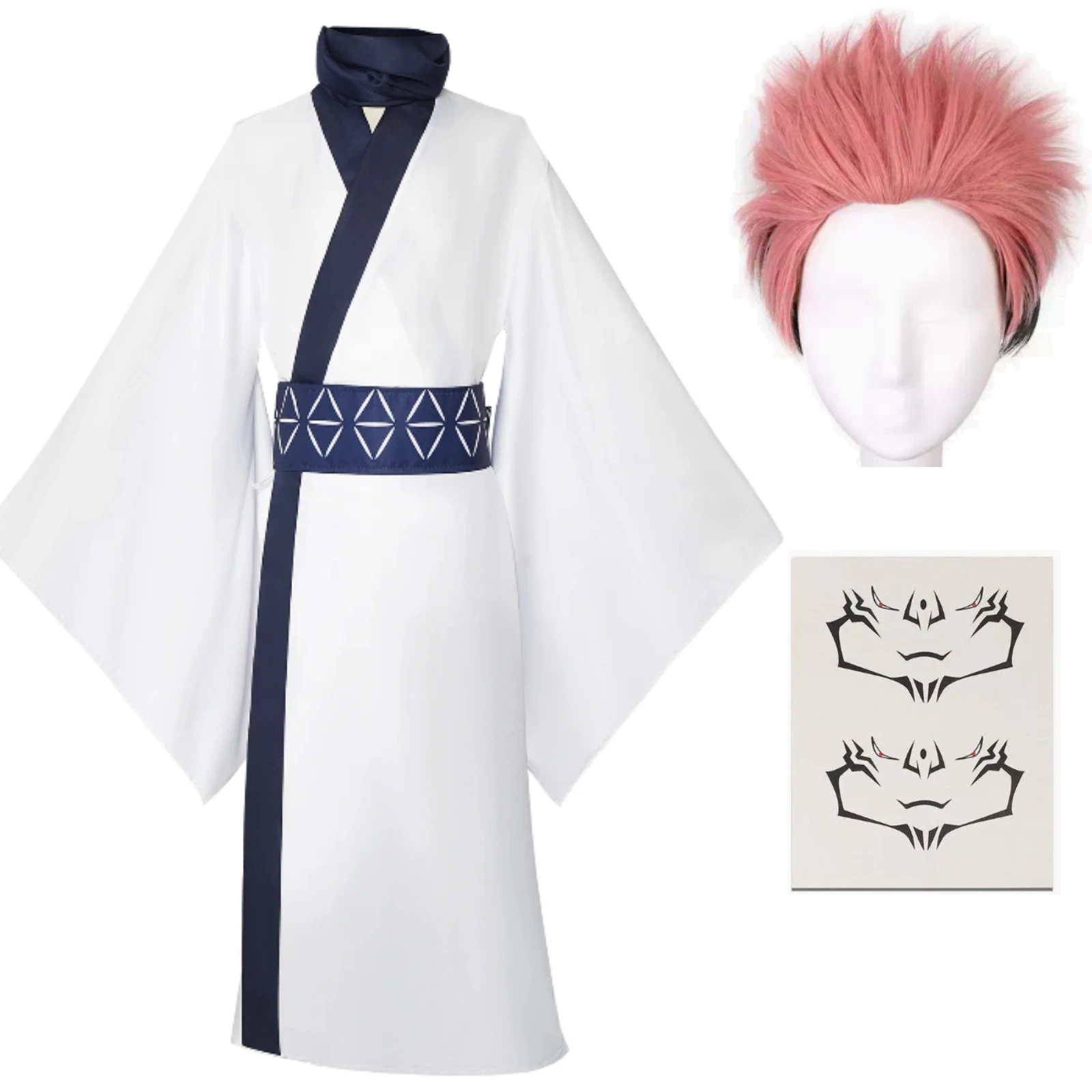 Anime JJK Cosplay Japan Sukuna Kimono Hanfu for Halloween Carnival Anime Comin Clothing JK Role With wig Facial stickers
Anime JJK Cosplay Japan Sukuna Kimono Hanfu for Halloween Carnival Anime Comin Clothing JK Role With wig Facial stickers