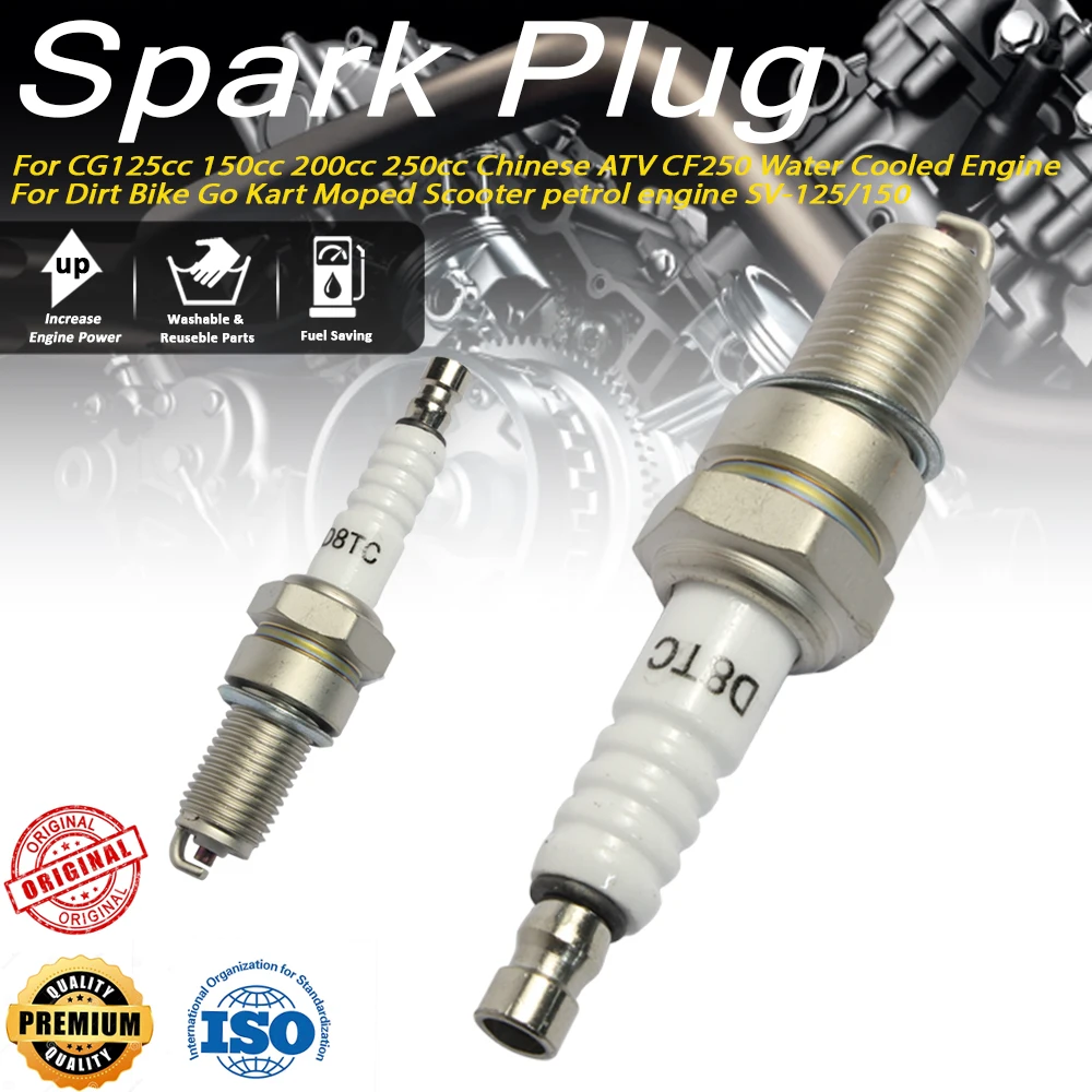 100% New High Performance Spark Plug for CG125 150 200 250cc CF250 Water Cooled Engine Motorcycle ATV Dirt Bike Parts
100% New High Performance Spark Plug for CG125 150 200 250cc CF250 Water Cooled Engine Motorcycle ATV Dirt Bike Parts
