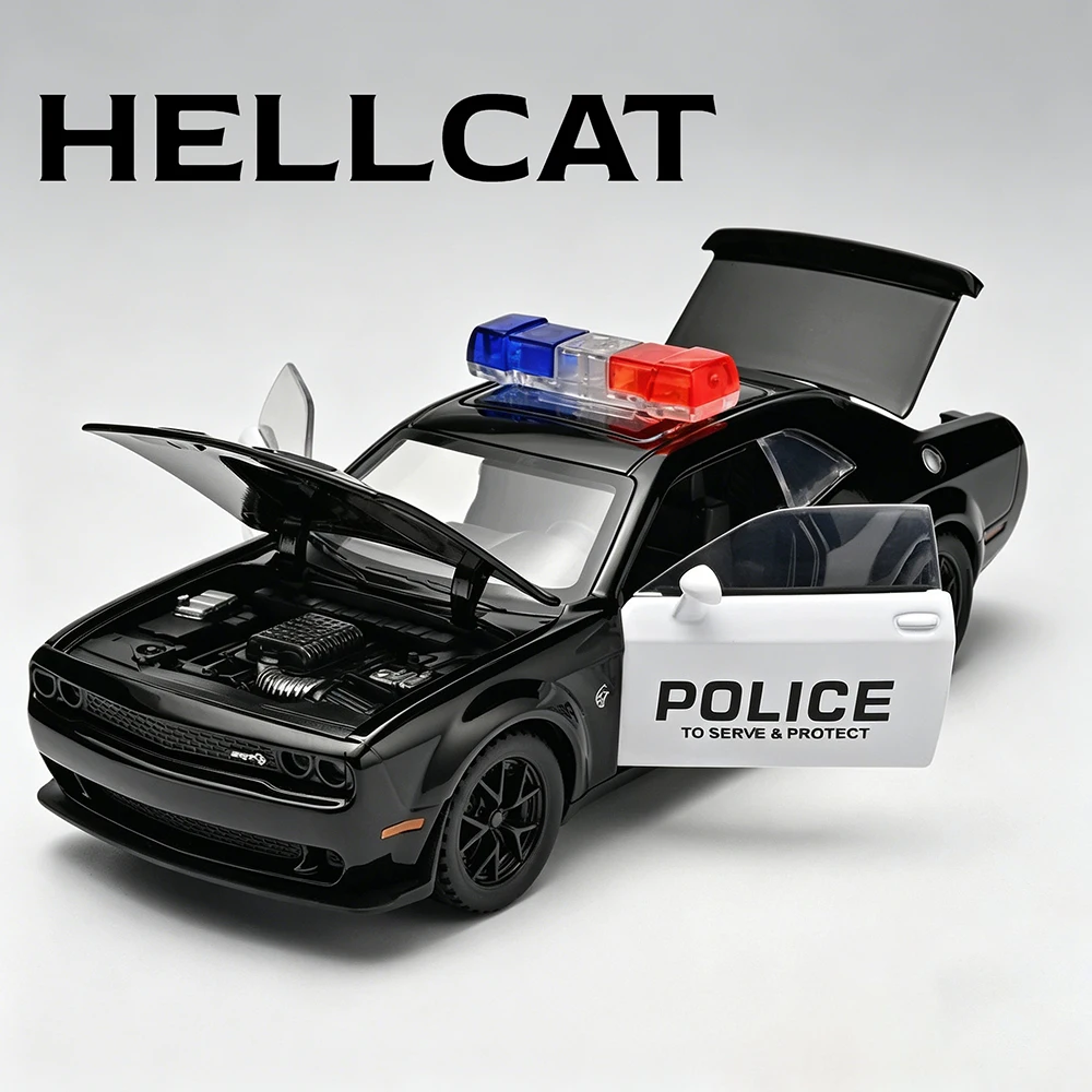1:32 Scale Hellcat Police Car Model Toy Alloy Body Shock Absorption Pull Back Sports Cars Doors Opened Models Shelf Display
1:32 Scale Hellcat Police Car Model Toy Alloy Body Shock Absorption Pull Back Sports Cars Doors Opened Models Shelf Display