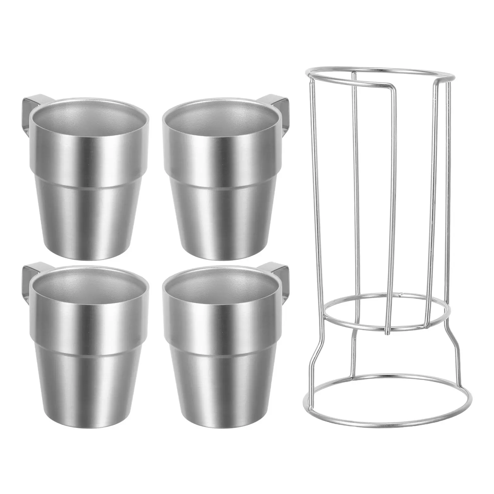 1Sets Stackable Double Wall Stainless Steel Coffee Cups 300Ml Latte Mugs Rack Insulated Tea Cups Camping Outdoor
1Sets Stackable Double Wall Stainless Steel Coffee Cups 300Ml Latte Mugs Rack Insulated Tea Cups Camping Outdoor