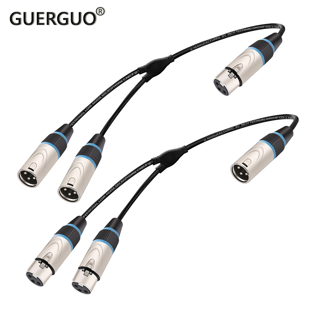 1PC Color 3pin XLR Y Splitter Cable, Female to Dual Male,1 Male to 2 Female Adapter Cord for Microphone Mixer Amplifier 0.3M0.5M
1PC Color 3pin XLR Y Splitter Cable, Female to Dual Male,1 Male to 2 Female Adapter Cord for Microphone Mixer Amplifier 0.3M0.5M