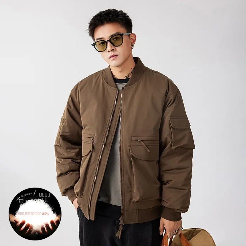 Утепленная бейсбольная куртка мужская, зимняя, для активного отдыха, рабочая одежда, модная молодежная куртка-бомбер
Утепленная бейсбольная куртка мужская, зимняя, для активного отдыха, рабочая одежда, модная молодежная куртка-бомбер