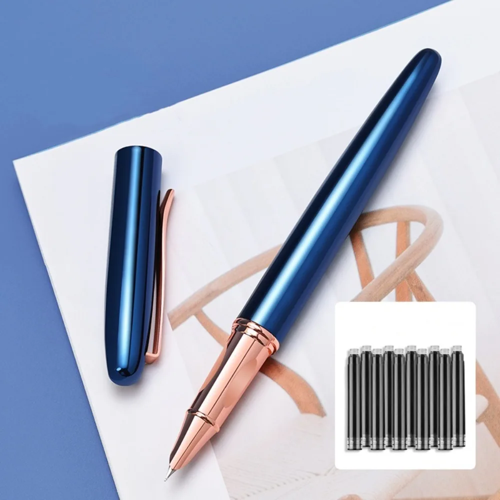 Business Fine Nib Metal Fountain Pen Smooth Writing Calligraphy Gift Ink Pens Handwriting Drawing Signature Pen Student Use 
Business Fine Nib Metal Fountain Pen Smooth Writing Calligraphy Gift Ink Pens Handwriting Drawing Signature Pen Student Use