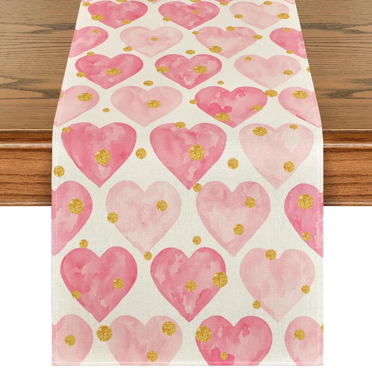 Golden Pink Love Valentine's Day Table Runner, Seasonal Anniversary Kitchen Dining Table Decoration for Indoor Home Party
Golden Pink Love Valentine's Day Table Runner, Seasonal Anniversary Kitchen Dining Table Decoration for Indoor Home Party