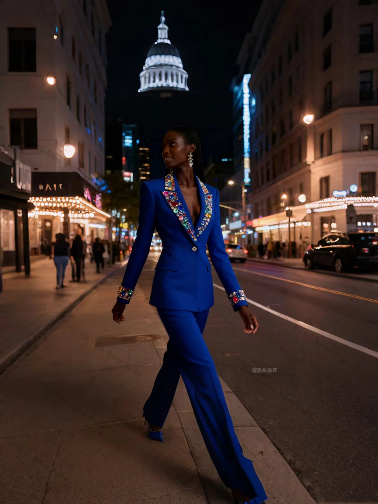 Colorful Crystals Women Suit Set 2 Piece Blazer Pants Trousers Formal Office Lady Jacket Prom Wedding Bride Coat Customized
Colorful Crystals Women Suit Set 2 Piece Blazer Pants Trousers Formal Office Lady Jacket Prom Wedding Bride Coat Customized