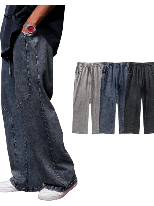 Retro American Wide Leg Casual Pants Men's Loose Straight Leg Jeans Teenage Faion Brandl Cotton Waed down Sweatpants
Retro American Wide Leg Casual Pants Men's Loose Straight Leg Jeans Teenage Faion Brandl Cotton Waed down Sweatpants