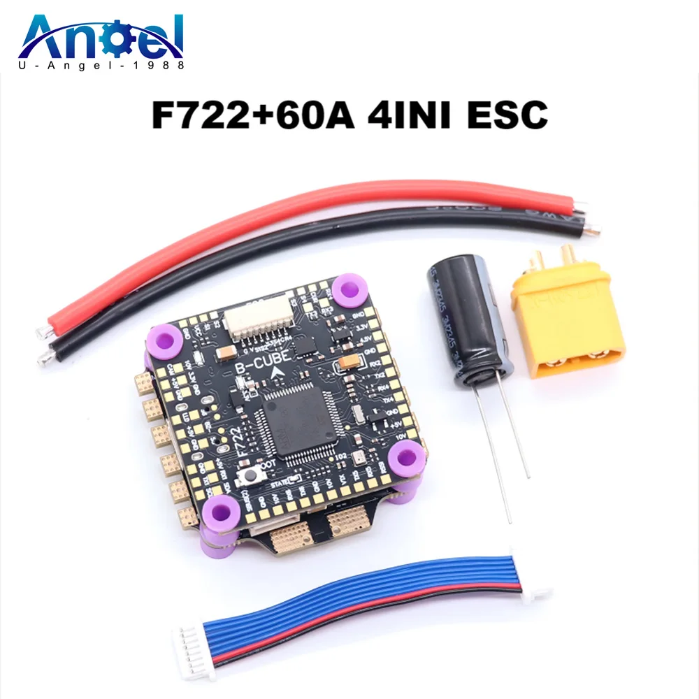 UAngel F722 F7 Flight Control 45A 60A 4INI ESC VTX1000 Video Betaflight Flight Controller for RC Drone FPV Racing
UAngel F722 F7 Flight Control 45A 60A 4INI ESC VTX1000 Video Betaflight Flight Controller for RC Drone FPV Racing