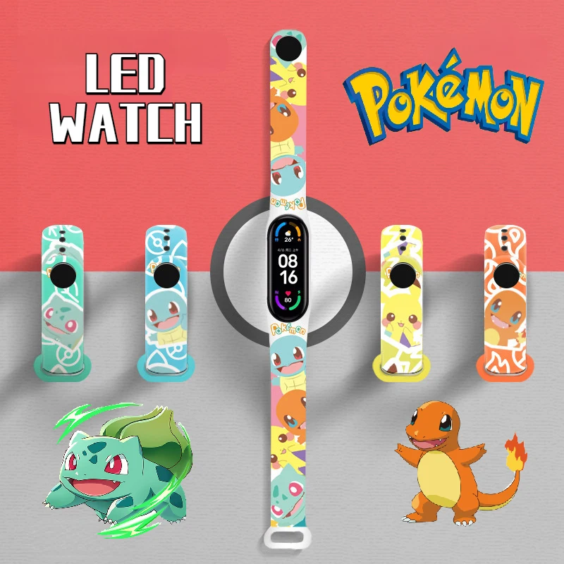 Pokemon Pikachu Children's Watch Anime Character Squirtle Charmander LED Waterproof Sports Bracelet Watch for kids Toy gifts
Pokemon Pikachu Children's Watch Anime Character Squirtle Charmander LED Waterproof Sports Bracelet Watch for kids Toy gifts