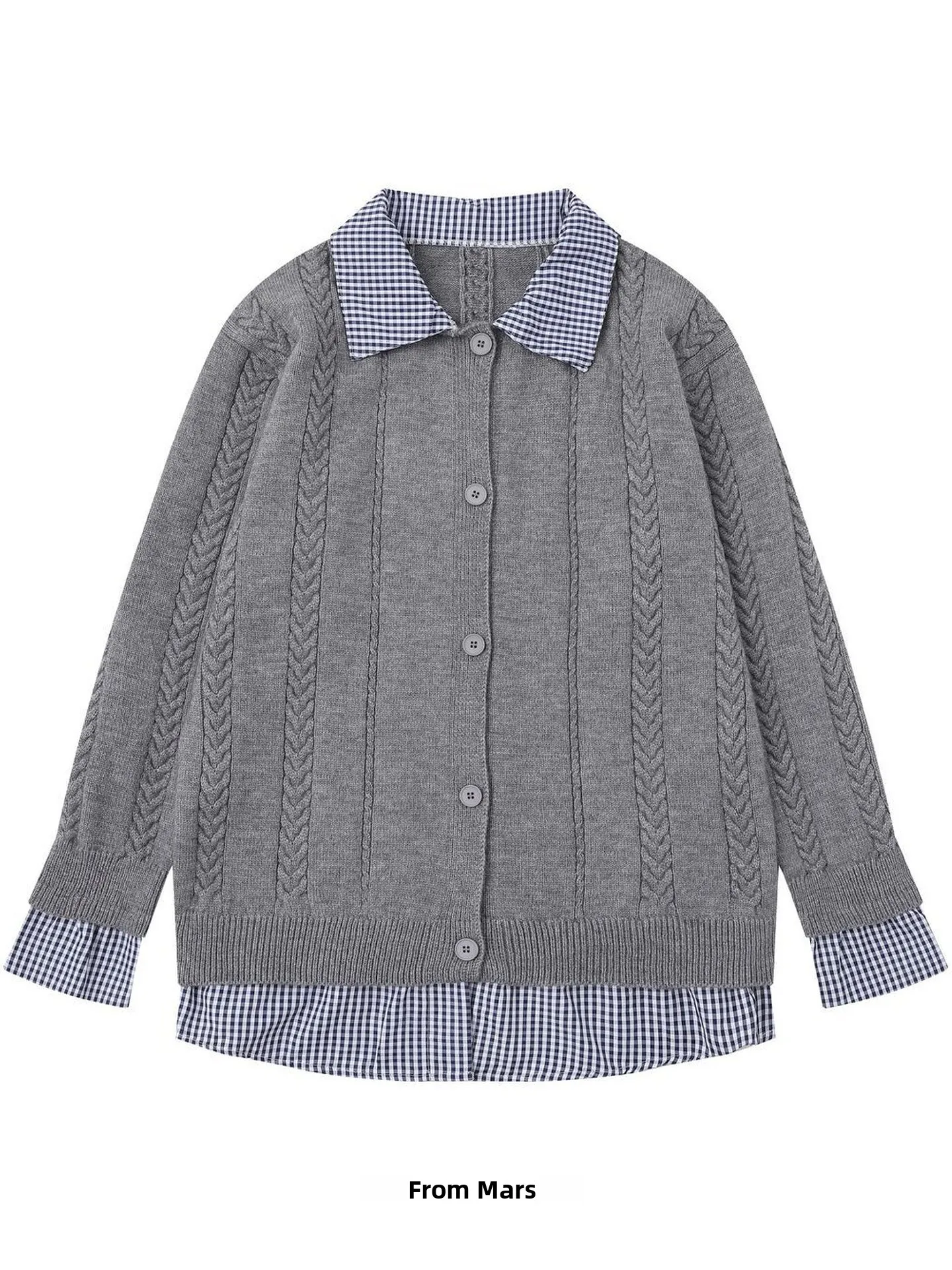 Loose Knitted Cardigan with Twisted Pattern for Men And Women Casual Autumn Sweater with Plaid Design from Brand
Loose Knitted Cardigan with Twisted Pattern for Men And Women Casual Autumn Sweater with Plaid Design from Brand