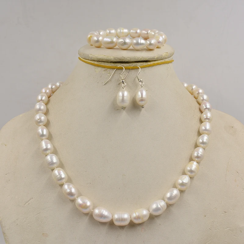 Elegant/noble, 10-11mm high-quality natural white pearl necklace bracelet earring set. Beautiful Bride Wedding Jewelry
Elegant/noble, 10-11mm high-quality natural white pearl necklace bracelet earring set. Beautiful Bride Wedding Jewelry