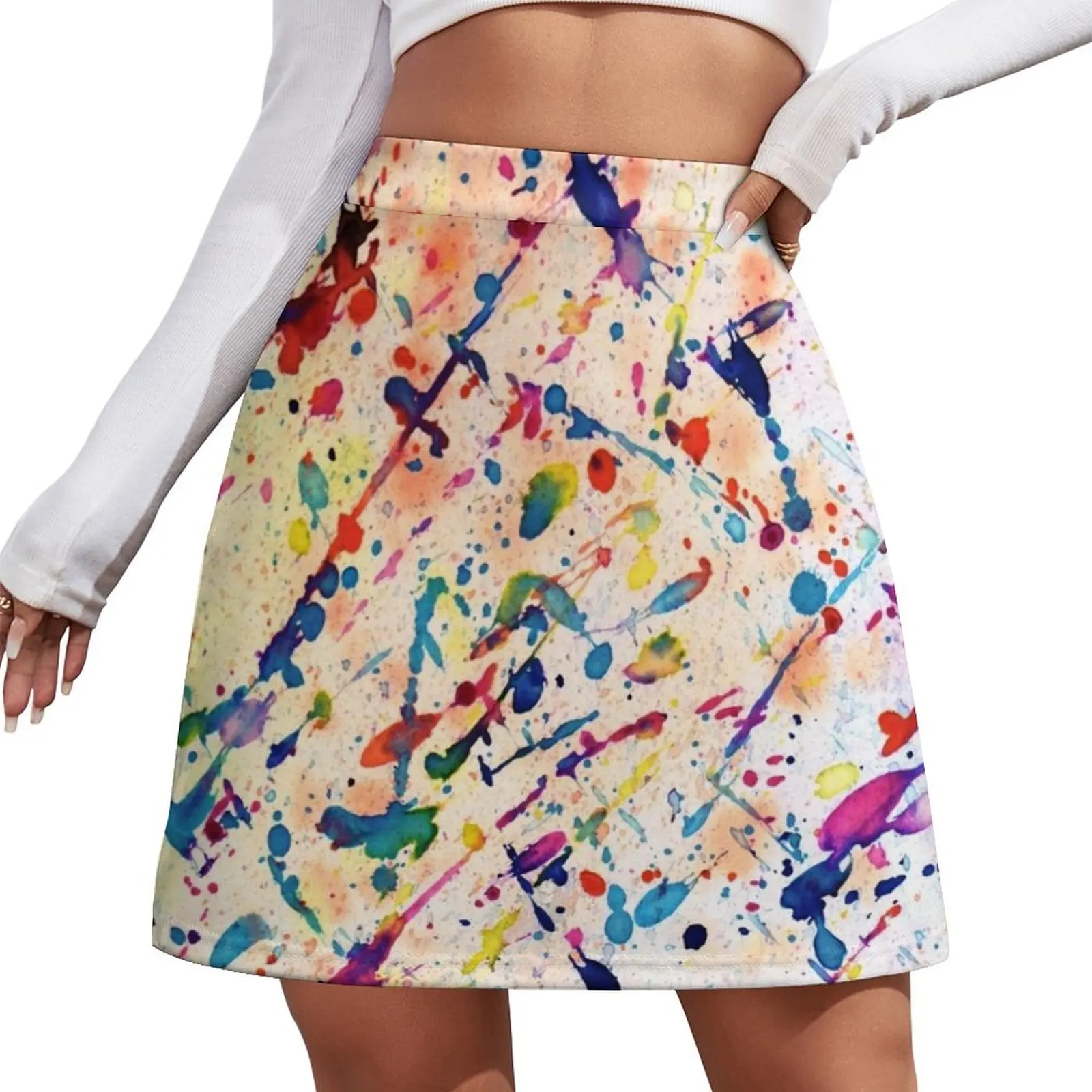 Rainbow Paint Spatter Mini Skirt midi skirt for women Women's summer dress Mini Skirt
Rainbow Paint Spatter Mini Skirt midi skirt for women Women's summer dress Mini Skirt