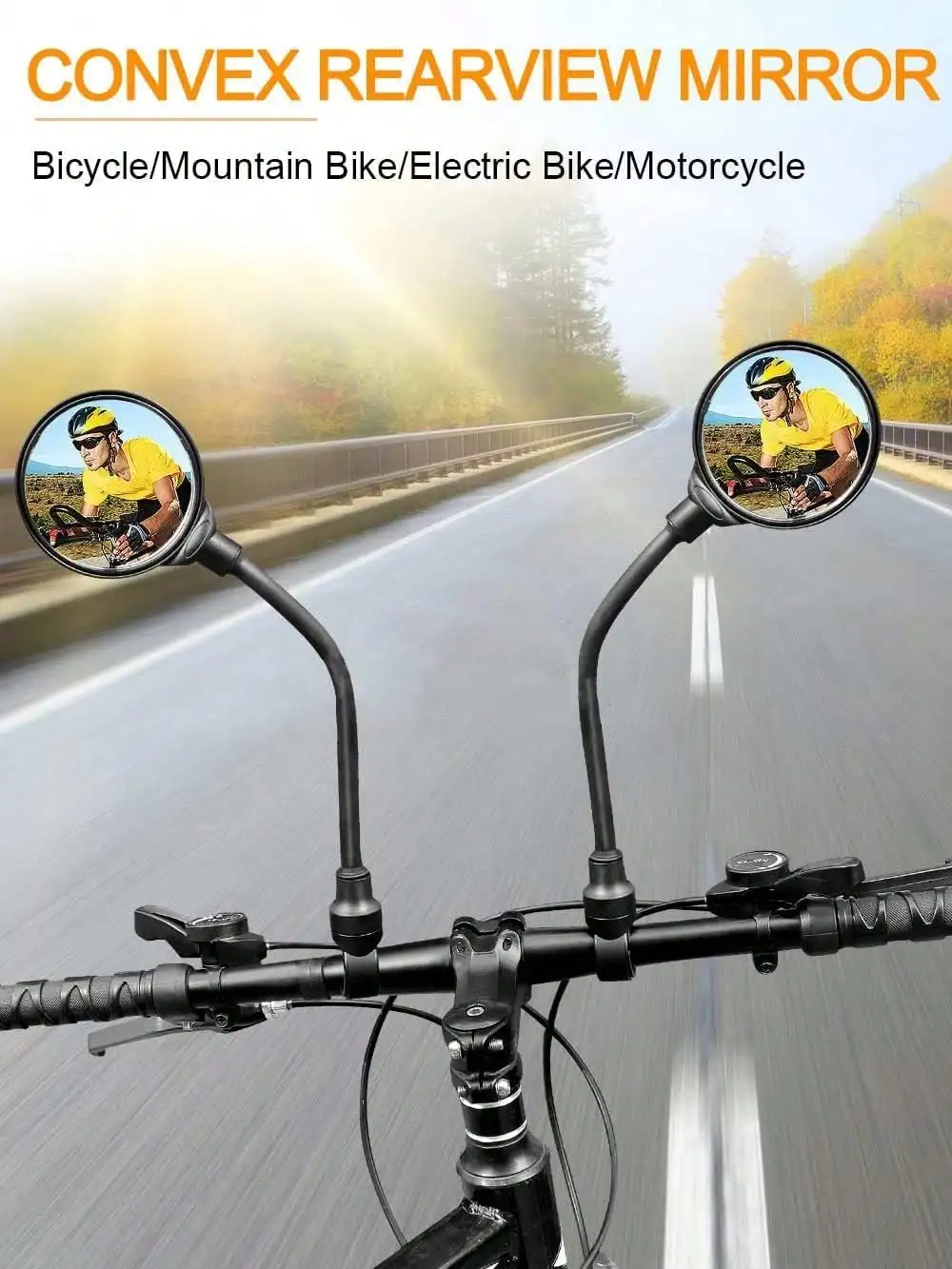 2PCS 360° Rotating Bike Mirrors: Wide View, Universal, for Bikes, Scooters & Motorcycles
2PCS 360° Rotating Bike Mirrors: Wide View, Universal, for Bikes, Scooters & Motorcycles