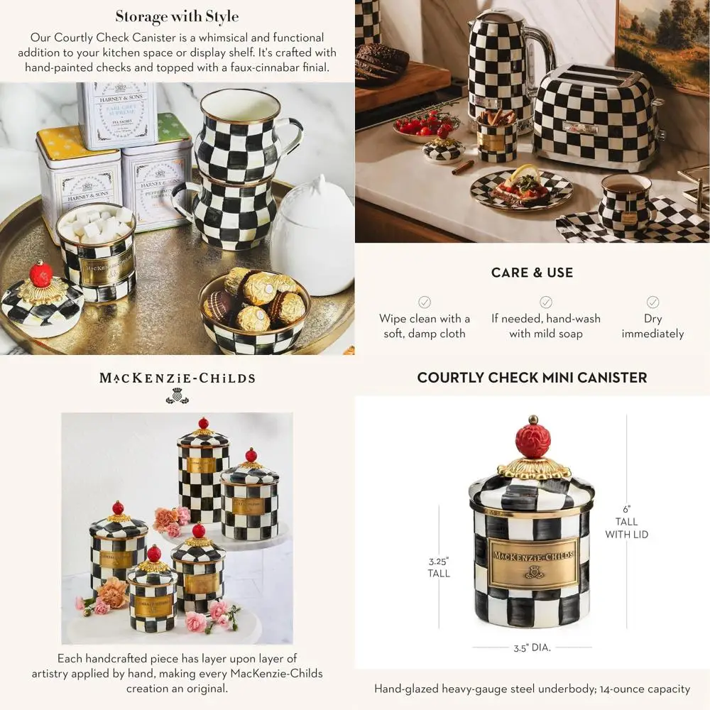 Элегантная монохромная эмалированная мини-канистра с крышкой для хранения на кухне
Элегантная монохромная эмалированная мини-канистра с крышкой для хранения на кухне