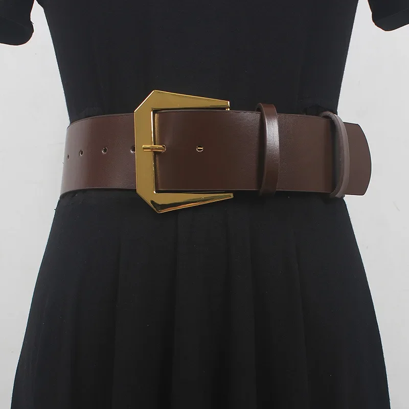 New Retro Super Wide Waistband Women's Genuine Leather Windbreaker Waist Decorative Dress Gold Color Buckle Belts
New Retro Super Wide Waistband Women's Genuine Leather Windbreaker Waist Decorative Dress Gold Color Buckle Belts