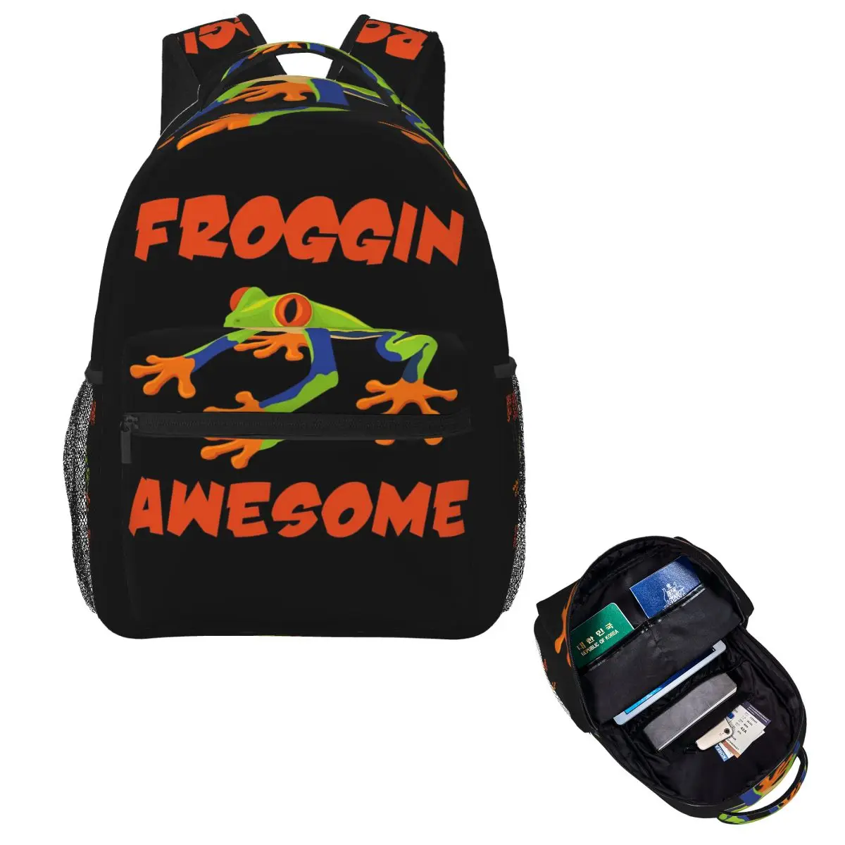 Froggin Awesome Red Eyed Tree Frog Amphibian Student Backpack School Bag Hiking Travel Daypack Fashion Bookbag Shoulder Bags
Froggin Awesome Red Eyed Tree Frog Amphibian Student Backpack School Bag Hiking Travel Daypack Fashion Bookbag Shoulder Bags