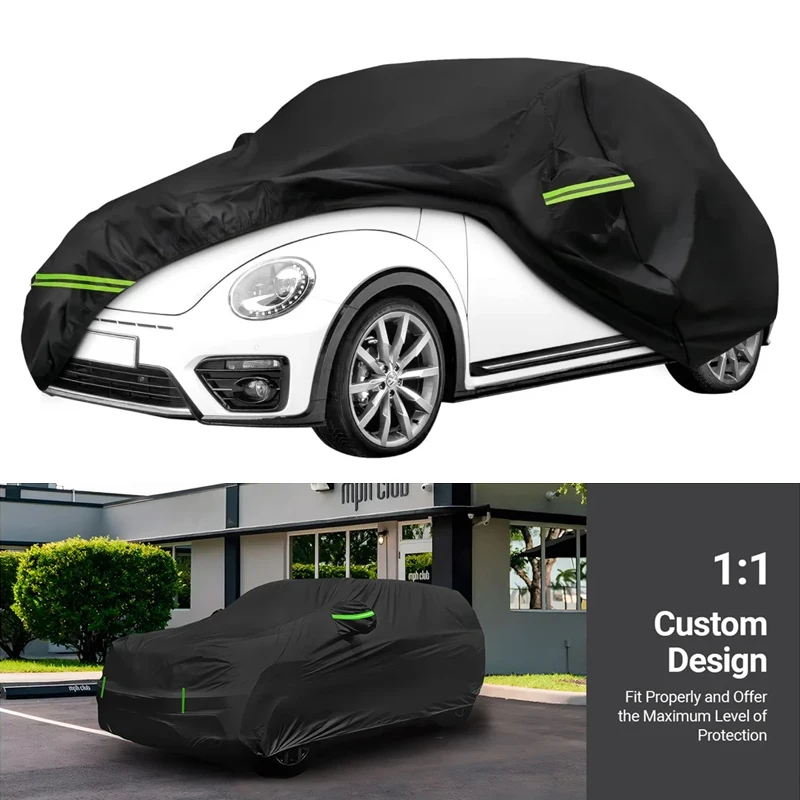 210T Outdoor Waterproof Full Car Covers Custom Fit For Volkswagen New Beetle 2 Door 1998-2023 With Zipper Windproof Heavy Duty
210T Outdoor Waterproof Full Car Covers Custom Fit For Volkswagen New Beetle 2 Door 1998-2023 With Zipper Windproof Heavy Duty