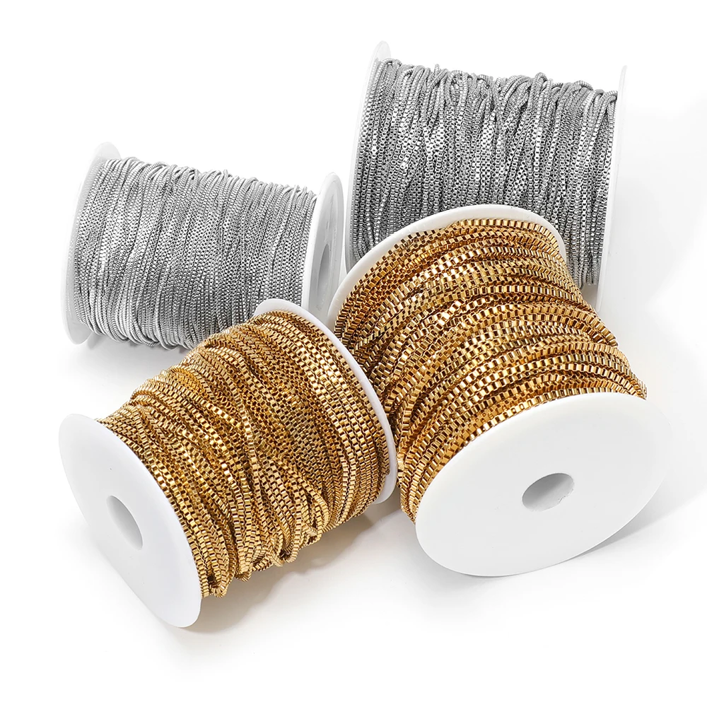 2 Meters Stainless Steel Gold Color Box Chains Handmade Chains Bulk for DIY Jewelry Bracelets Necklaces Crafts Making Material
2 Meters Stainless Steel Gold Color Box Chains Handmade Chains Bulk for DIY Jewelry Bracelets Necklaces Crafts Making Material