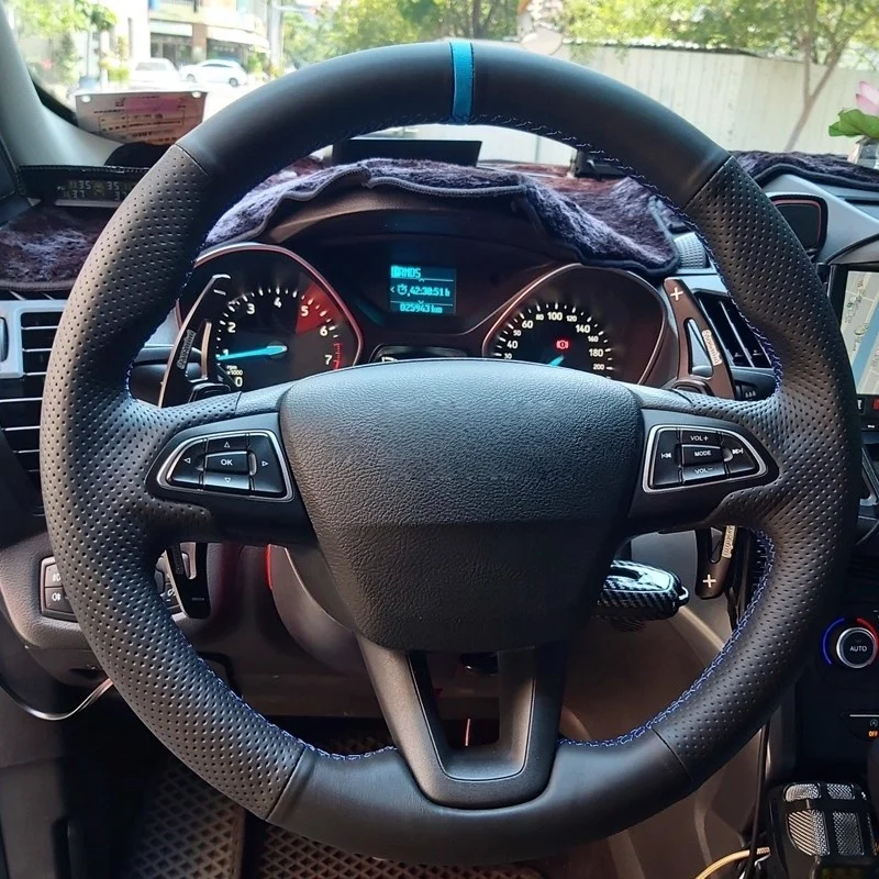 Custom Car Steering Wheel Braid Cover 100% For Ford Focus 3 2015-2018 Escape C-MAX Ecosport 2018-2019 Kuga 2016 2017-2019
Custom Car Steering Wheel Braid Cover 100% For Ford Focus 3 2015-2018 Escape C-MAX Ecosport 2018-2019 Kuga 2016 2017-2019