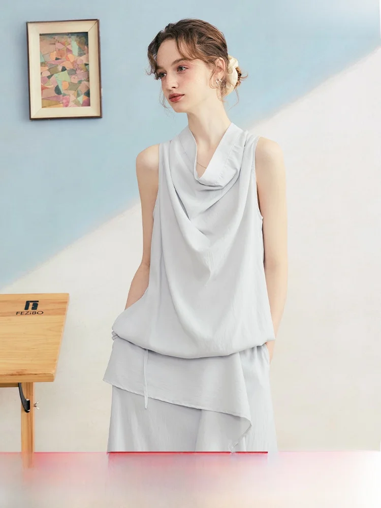 Tee Two Things Summer 2025 Women's Dstring Hem Vest Midi Length Loose Fit Casual Wear RAYON Nylon Blend Color
Tee Two Things Summer 2025 Women's Dstring Hem Vest Midi Length Loose Fit Casual Wear RAYON Nylon Blend Color