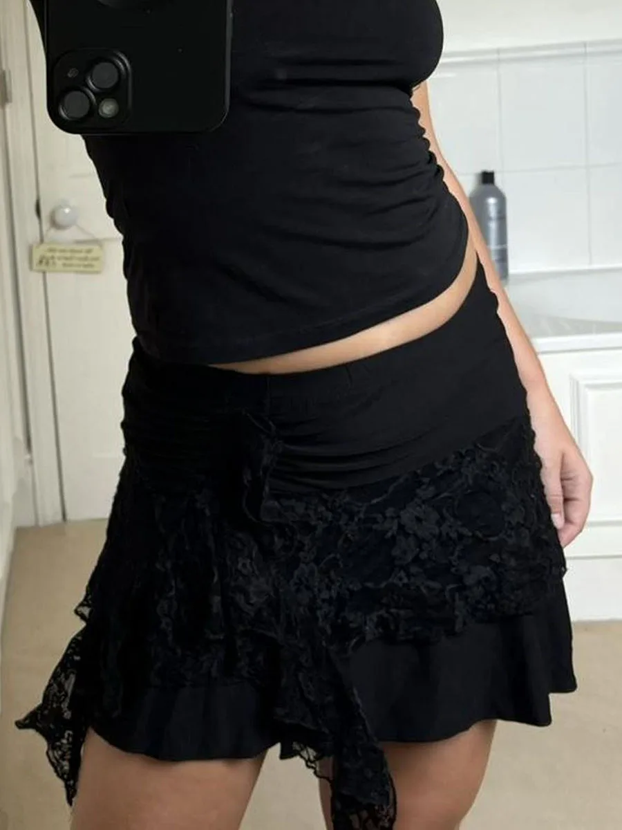 Женская летняя мини-юбка, повседневная кружевная лоскутная эластичная юбка трапециевидной формы с нерегулярными оборками для пляжного клуба, уличная одежда
Женская летняя мини-юбка, повседневная кружевная лоскутная эластичная юбка трапециевидной формы с нерегулярными оборками для пляжного клуба, уличная одежда