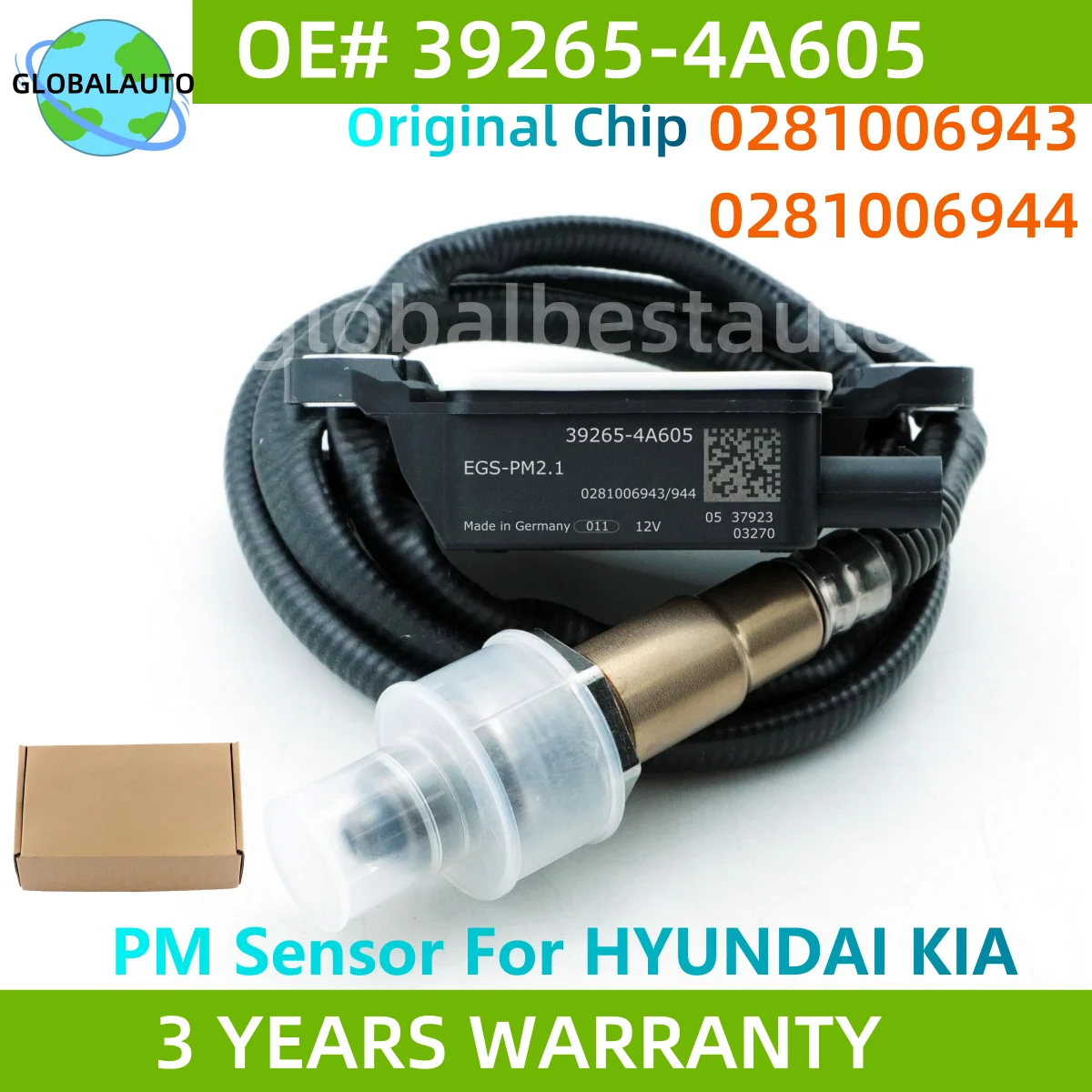 39265-4A605 High quality Brand New Particulate Matter PM Sensor 0281006943 0281006944 for Hyundai 39265 4A605 KIA BONGO III
39265-4A605 High quality Brand New Particulate Matter PM Sensor 0281006943 0281006944 for Hyundai 39265 4A605 KIA BONGO III