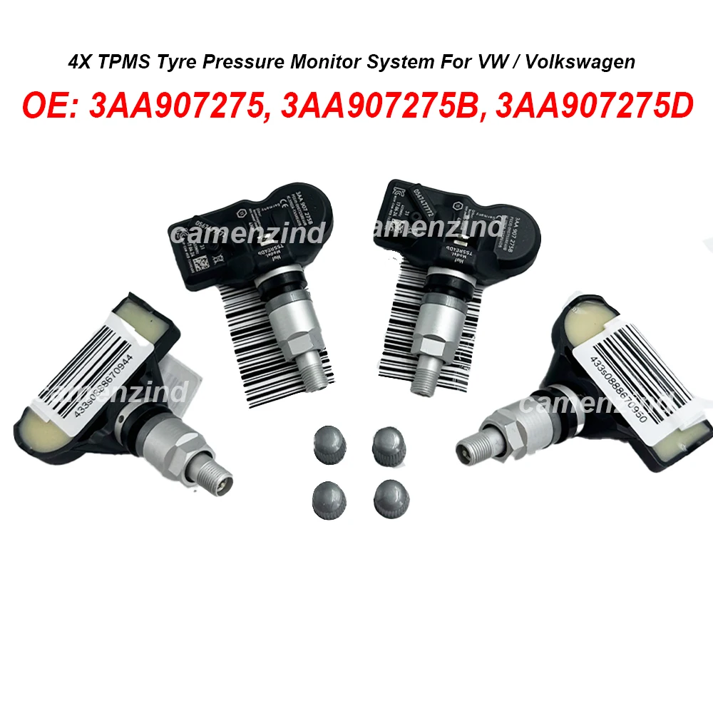 4PCS 3AA907275B 433MHz TPMS Sensors Tire Pressure sensor 3AA907275F 3AA907275 3AA907275D For Passat VW471 Alltrack 3C Variant 3C
4PCS 3AA907275B 433MHz TPMS Sensors Tire Pressure sensor 3AA907275F 3AA907275 3AA907275D For Passat VW471 Alltrack 3C Variant 3C