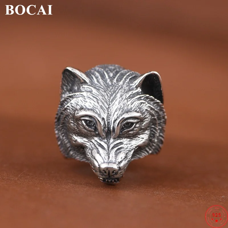 BOCAI S925 Sterling Silver Charms Ring for Men Retro 3D Emboss Wolf Head Adjustable Punk Fashion Jewelry Wholesale
BOCAI S925 Sterling Silver Charms Ring for Men Retro 3D Emboss Wolf Head Adjustable Punk Fashion Jewelry Wholesale