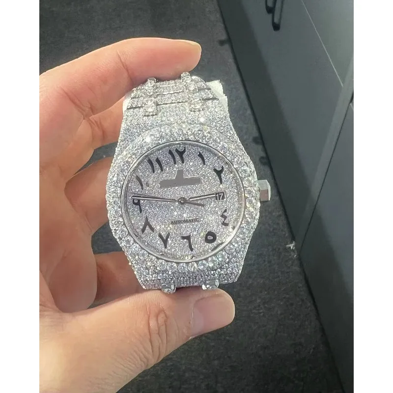 Moissanite Diamond Watch Iced Out Watches Fully Automatic VVV Moissanite Diamond Iced Out, Moissanite Watch
Moissanite Diamond Watch Iced Out Watches Fully Automatic VVV Moissanite Diamond Iced Out, Moissanite Watch