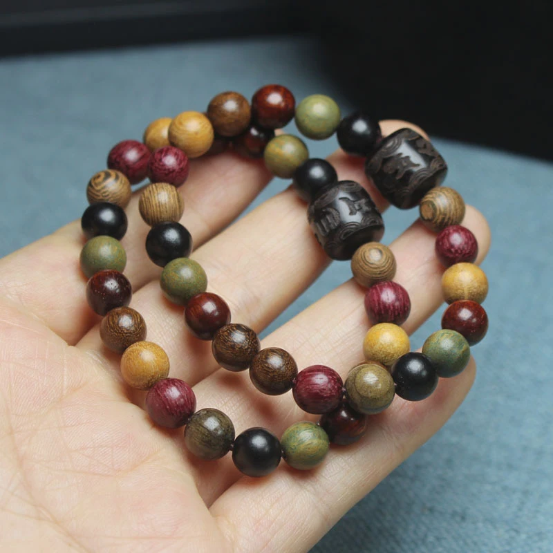 - bracelet 8mm, multi-bead black sandalwood six-character mantra barrel , Buddhist prayer beads
- bracelet 8mm, multi-bead black sandalwood six-character mantra barrel , Buddhist prayer beads