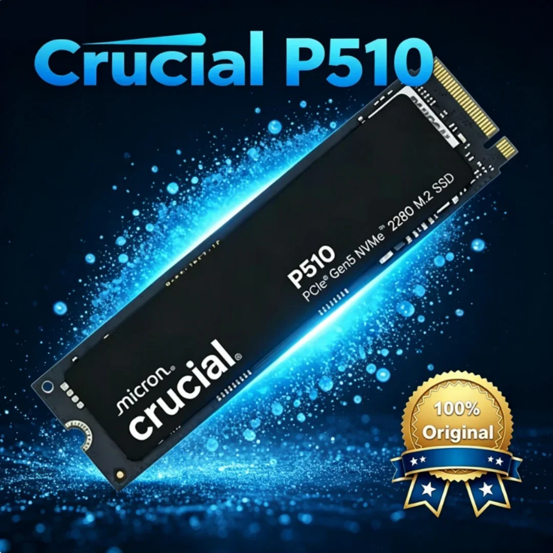 Durable Crucial P510 Gen5 PCIe 5.0 NVMe M.2 2280 SSD 1TB 2TB Internal Solid State Drive for Laptop Desktop Gaming PC Hard Disk
Durable Crucial P510 Gen5 PCIe 5.0 NVMe M.2 2280 SSD 1TB 2TB Internal Solid State Drive for Laptop Desktop Gaming PC Hard Disk