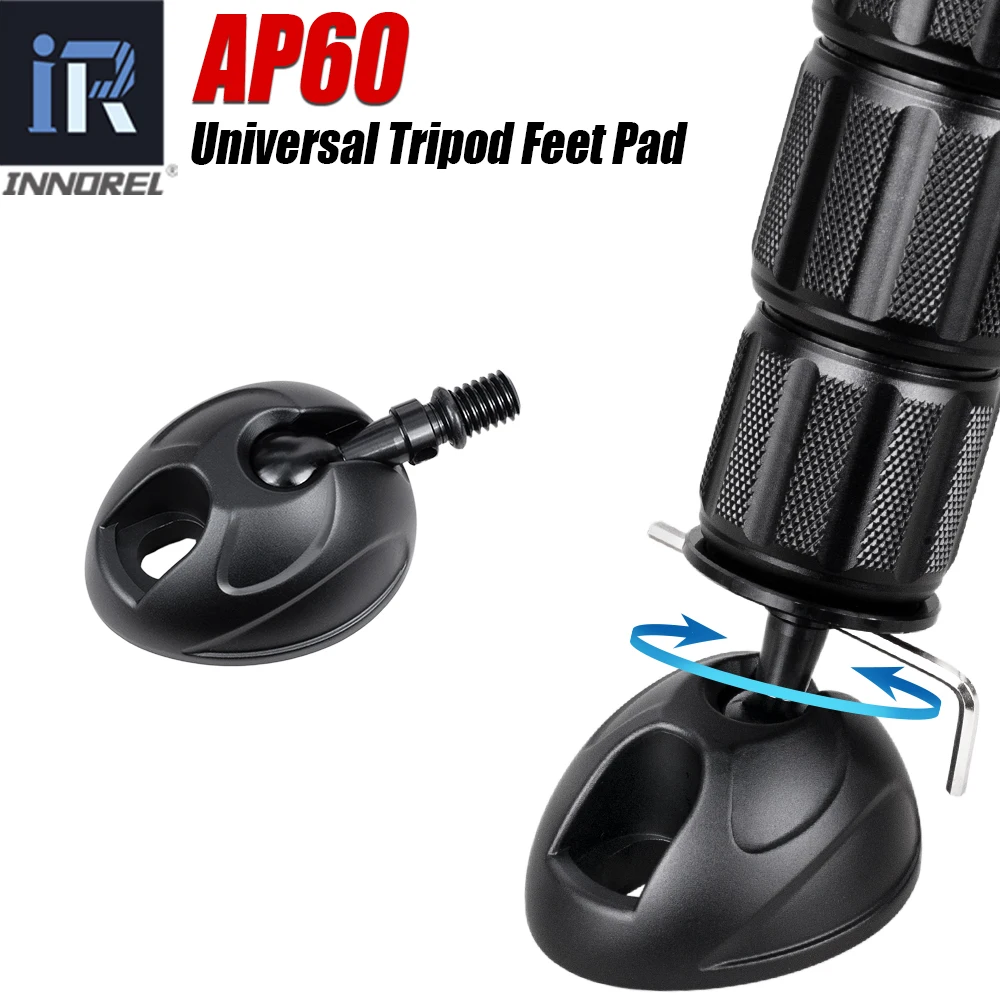 INNOREL Universal Tripod Feet Pad AP60, Non Slip 60mm Dia.Tripod Monopod Rubber Feet with 3/8" Screw, Extra Stability & Flexible
INNOREL Universal Tripod Feet Pad AP60, Non Slip 60mm Dia.Tripod Monopod Rubber Feet with 3/8" Screw, Extra Stability & Flexible