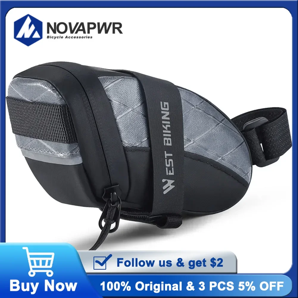 Waterproof Reflective Bike Saddle Bag Ideal Storage Pouch for Road & Mountain Bike Cycling and Travel, Made of Durable Material
Waterproof Reflective Bike Saddle Bag Ideal Storage Pouch for Road & Mountain Bike Cycling and Travel, Made of Durable Material