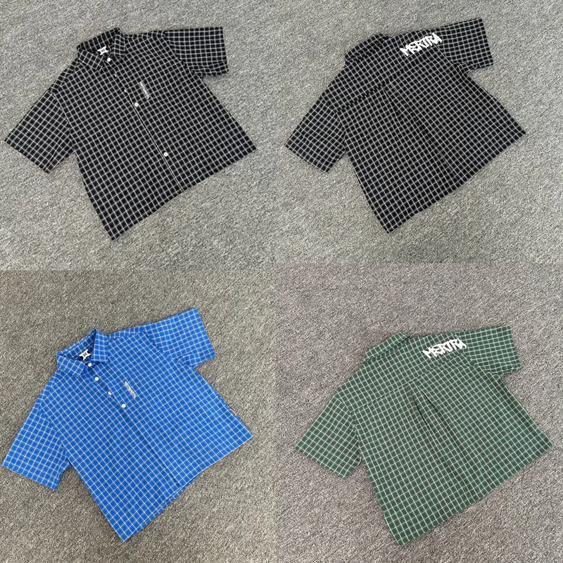 Летняя повседневная черная, зеленая, синяя клетчатая рубашка для мужчин и женщин, высокое качество, рубашки с короткими рукавами и вышивкой логотипа, футболка
Летняя повседневная черная, зеленая, синяя клетчатая рубашка для мужчин и женщин, высокое качество, рубашки с короткими рукавами и вышивкой логотипа, футболка