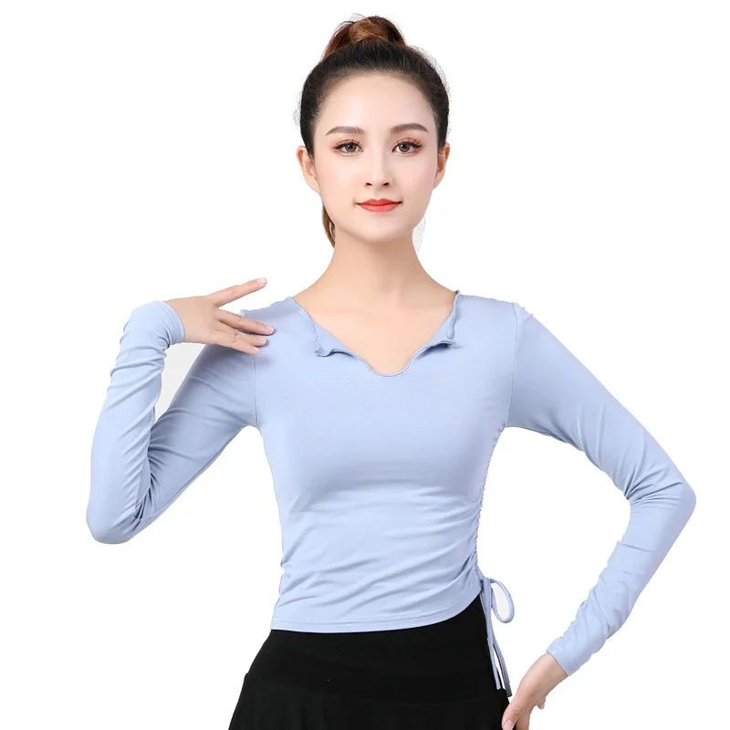 Fashion Latin Dance Ruffles Tops New Adult Female Long Sleeve Practice Clothes Women Ballroom Dance Stage Performance Costumes
Fashion Latin Dance Ruffles Tops New Adult Female Long Sleeve Practice Clothes Women Ballroom Dance Stage Performance Costumes
